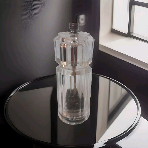 Vtg Olde Thompson Salt & Pepper Mill Set Faceted Acrylic Lucite Grinder USA - Picture 2 of 4